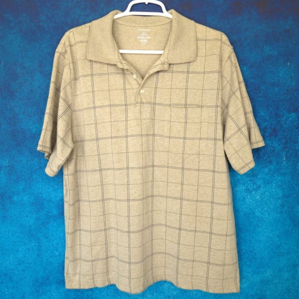George Men's Beige Golf Polo Shirt Large